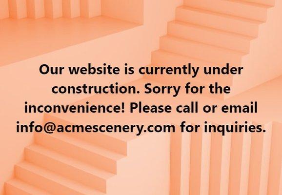 Site is down but we're still up and running, ready to help you with your fabrication or scenery rental needs! Email or call (415) 468-2262