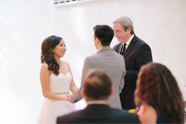 Another photo of Dan officiating our ceremony. We couldn't have been happier with how everything turned out!