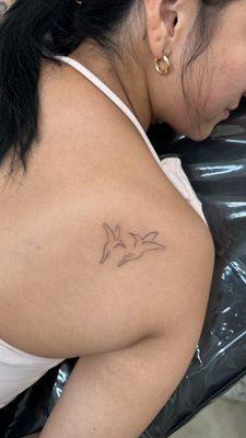 Fine line tattoo by mish