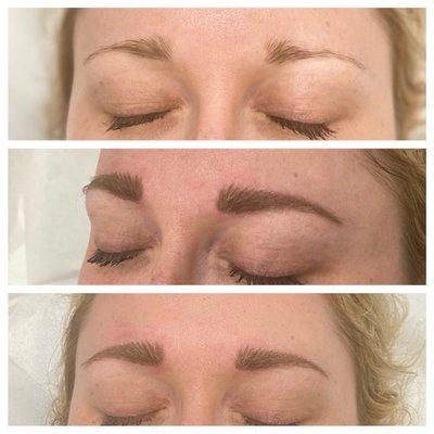 Micro blading before and after