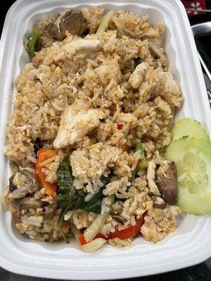 Thai basil fried rice w chicken...photo by @phil_eatsfood