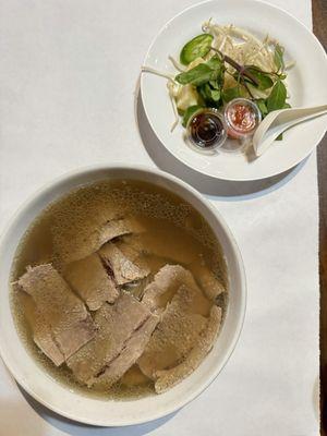 #5. Large Rare Steak & Brisket Pho no onions ($11.95 plus extra for Large)