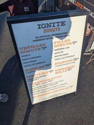 Ignite Donut cart at the Rockford, MI Farmers Market - 10/12/2024