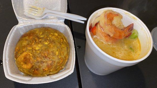 Mofongo con Camarones al Ajillo Plato The best one I've ever tried