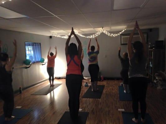 Yoga Body Bootcamp class that showed up to donate to Paint Pittston Pink on October 30, 2015.