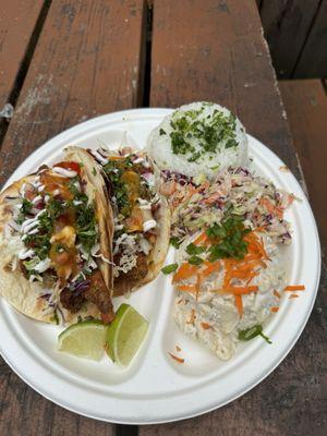 Fried Avacado Taco Plate Lunch