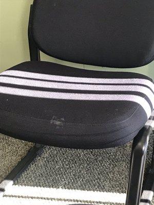 White stains on chairs