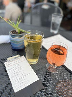 Tried a cider and had a cold beer on the rooftop