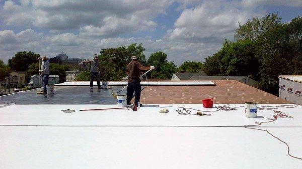 Installing a new TPO roof in RVA!