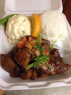 The pork adobo is the food of choice from the specials menu. These guys got some good grinds. Mahalo Chef!