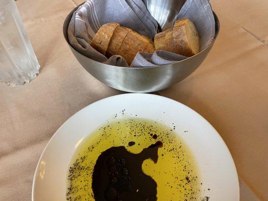 Bread with olive oil and balsamic