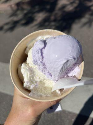 Mascarpone and taro