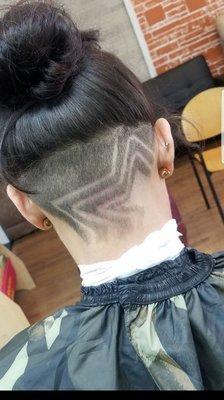 Undercut with design