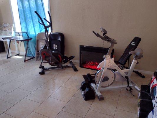 More exercise equipment!!
Electrical Fireplaces!!