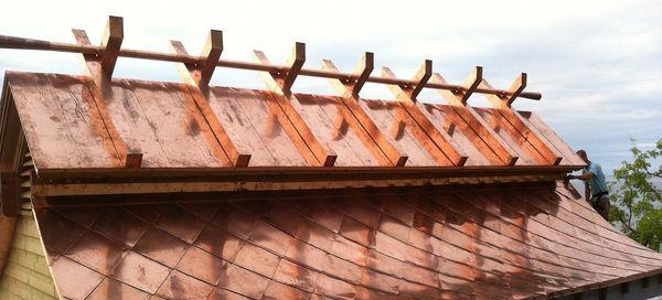 Copper roofing