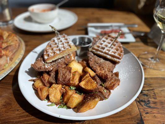 Sunday brunch - chicken and waffles