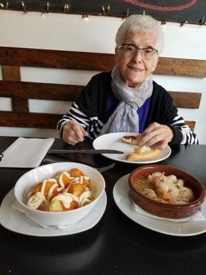 Mom in her glory its tapas time!