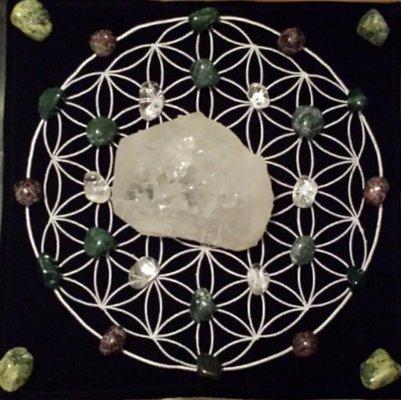 Custom Crystal Grid for protection, deep healing, purification & vitality