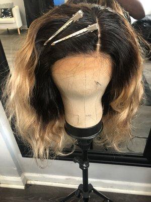 Custom color lace front wigs/ install