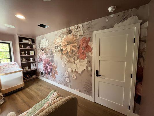 Murals floral wallpaper