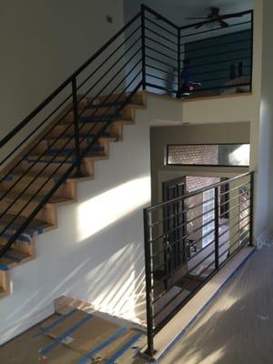 Contemporary staircase railing