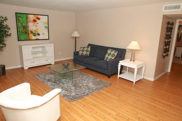 Living room with the Vinyl Flooring