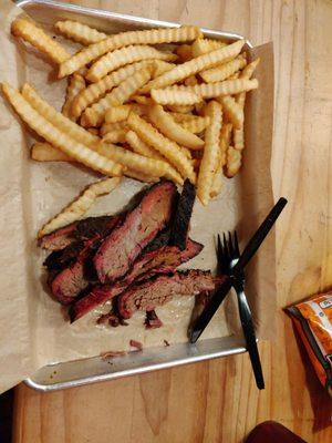 Very generous serving of California tri-tip. Cooked perfectly. Comes with two sides in a drink for about 12 99