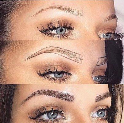 These are some examples that i showed the technician, of how i wanted my eyebrows done.