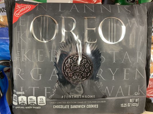 Game of Thrones Oreos for all you fans.