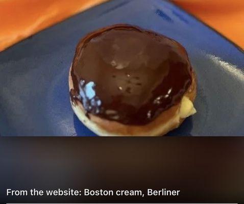 Boston cream Berliner picture from the website