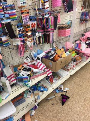 The hair accessories section.