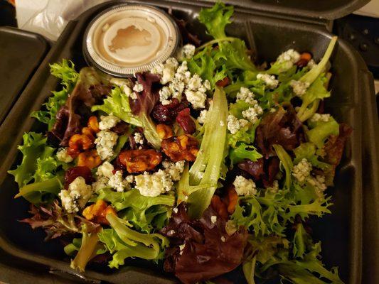 Mixed Green Salad (with dried cranberries, toasted walnuts, and gorgonzola) to go