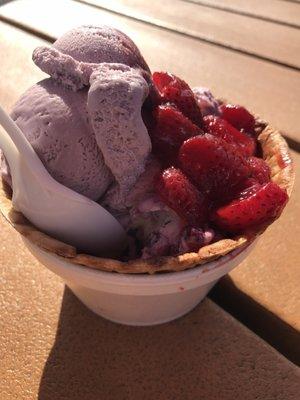 black raspberry and main blueberry ice cream