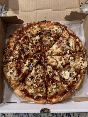 BBQ chicken pizza add feta cheese AMAZING!!