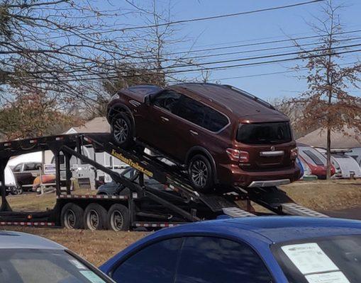 Loaded 2018 Nissan Aramada 4WD SUV loaded up for transport to its new home in Atlanta, GA