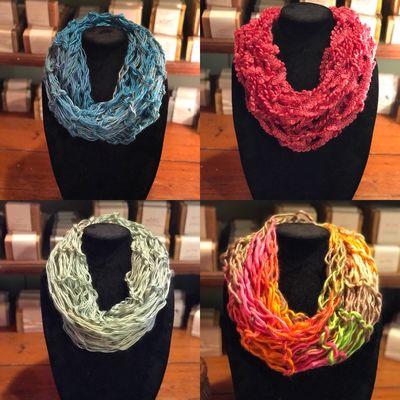 Handmade infinity scarfs