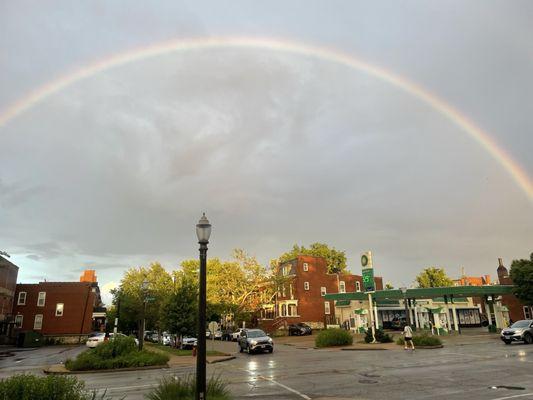 Beautiful post rain rainbow.