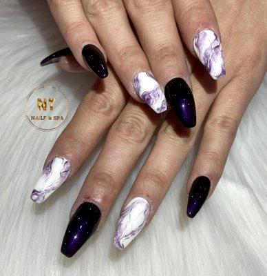 Dark Purple and Marbles