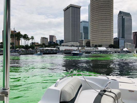 Great day to be a Freedom Boat Club member! 2019 Mayor's River O'Green Fest