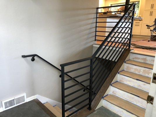 Metal handrail