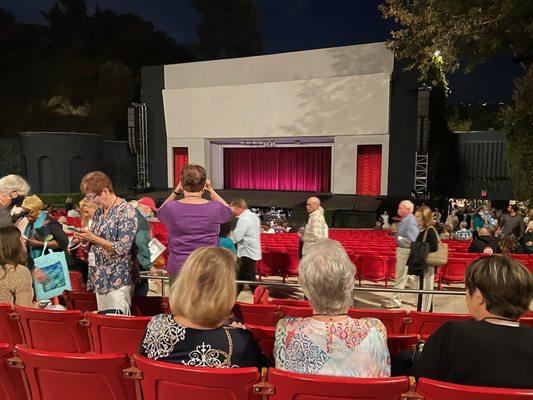 A look at the stage.  Photography is forbidden during the show although I saw a number of people taking photos and video with their phones.