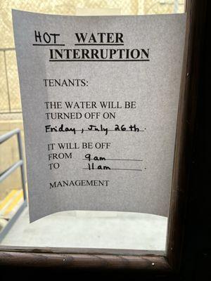 Water notice