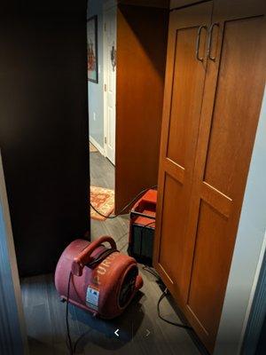 Water damage caused by Voss refrigerator installation