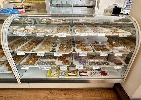 Display case of lady locks and cookies