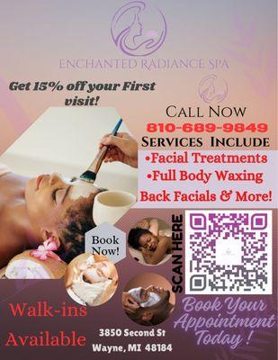 Enchanted Radiance Spa Flyer