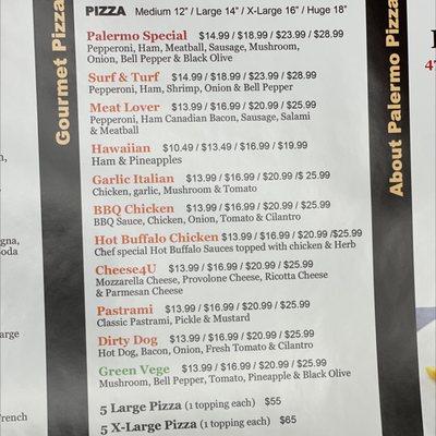 Pizza part of menu