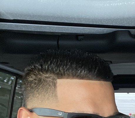 Medium skin fade with razor sharp edges