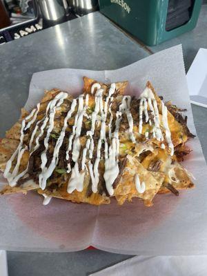 Nachos with short rib