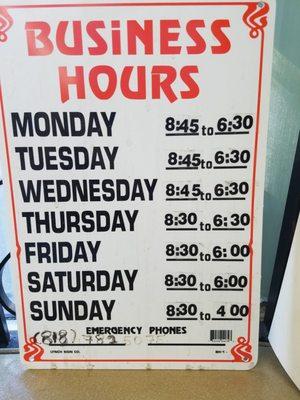 It always helps to know the business hours right?