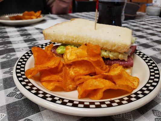 Lebanon Bologna sandwich.